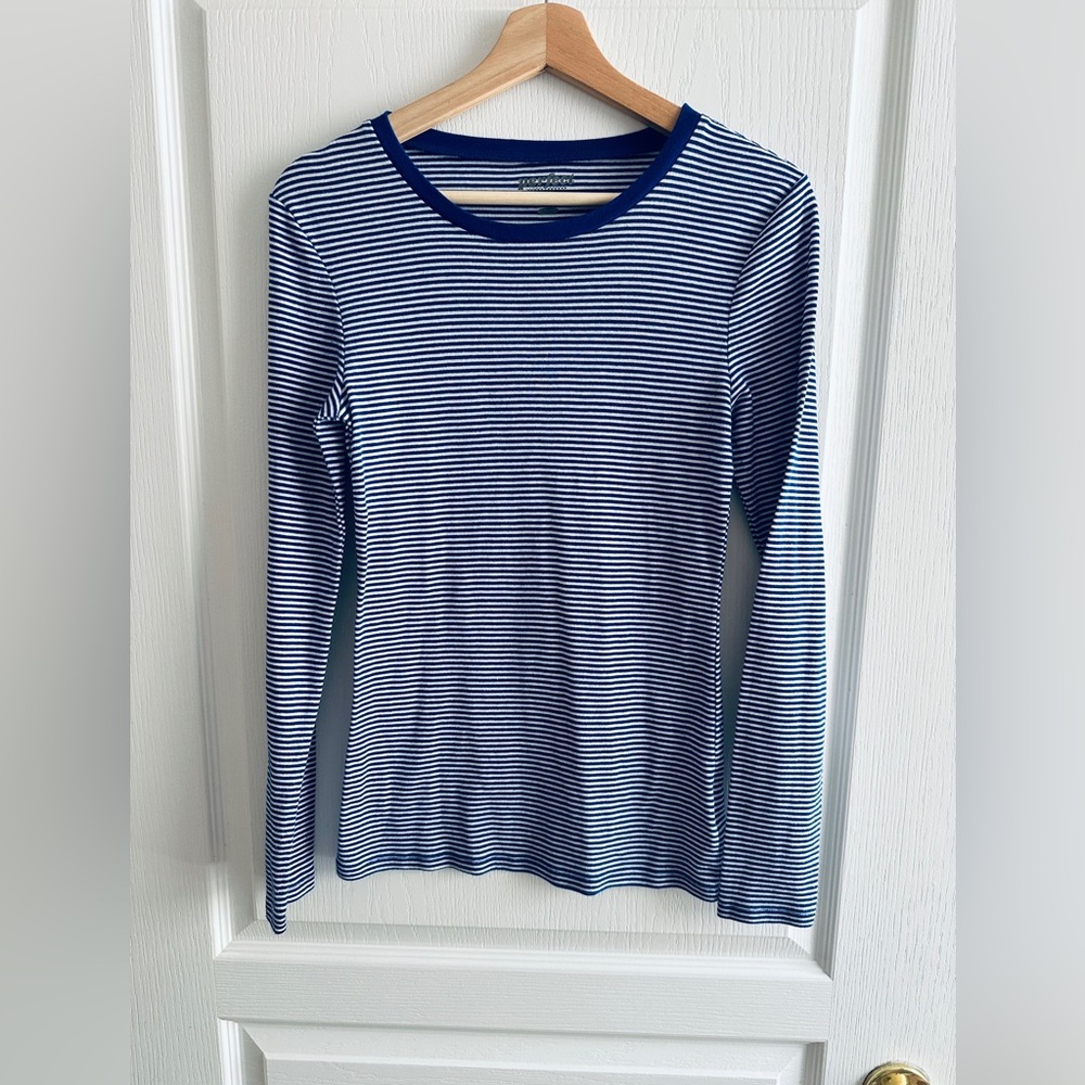 Old Navy Casual Cotton Striped Long Sleeve T-Shirts- Size Medium
